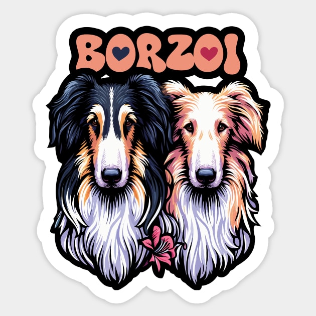 Borzoi. I love borzois. Sticker by MrPila